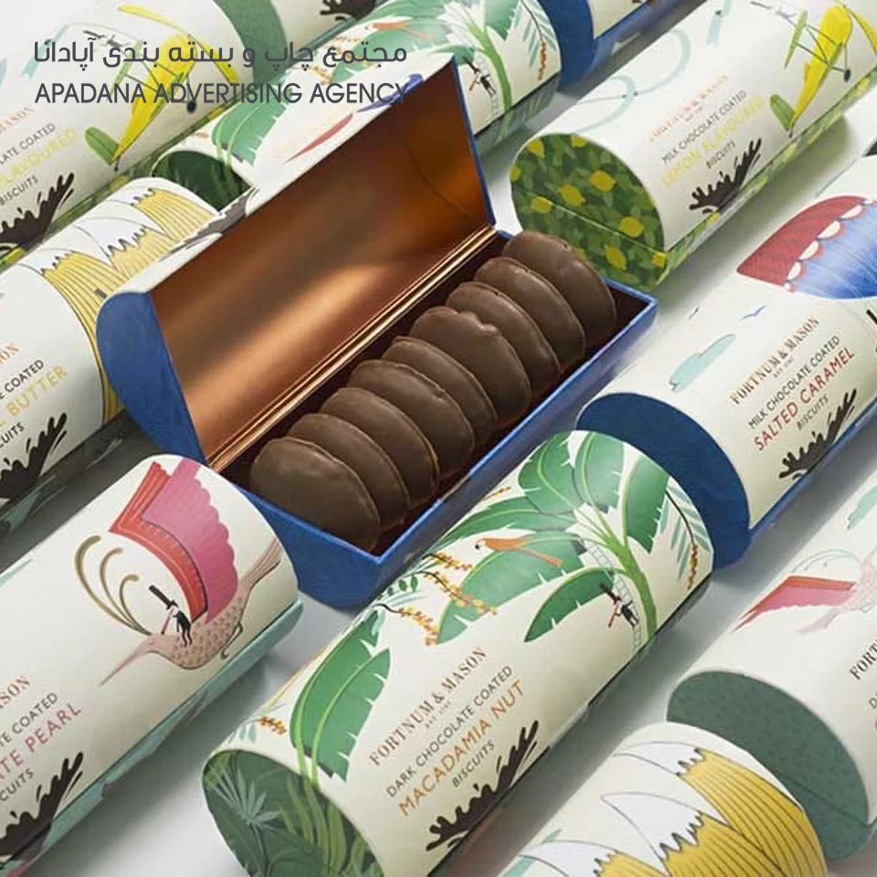 بسته بندی خلاقانه بیسکوییت گرد